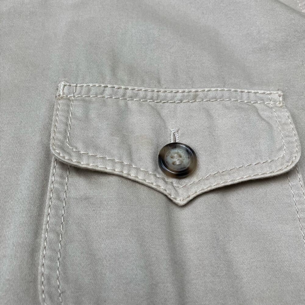 Prada Trench Coat Safari Jacket Sz 6 US Beige Cotton Lightweight Belted Auth. - Picture 13 of 16